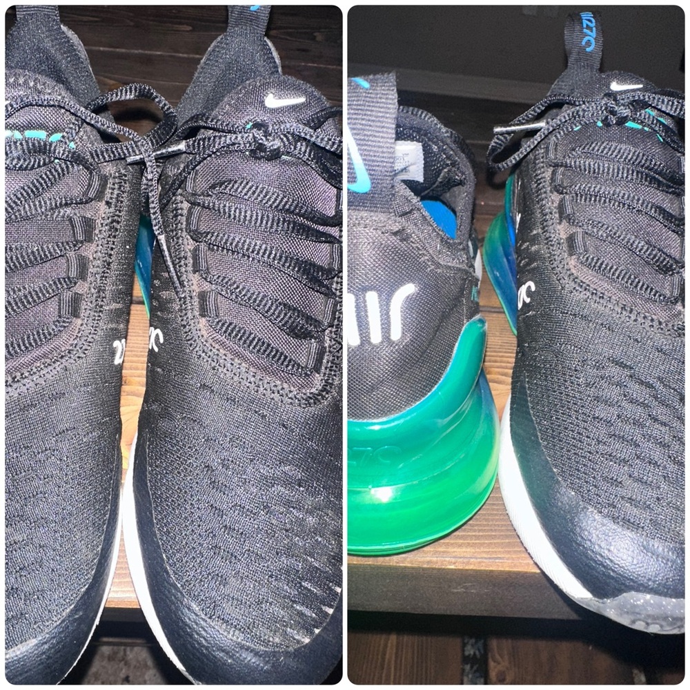 Nike Black and Teal Air Sneakers